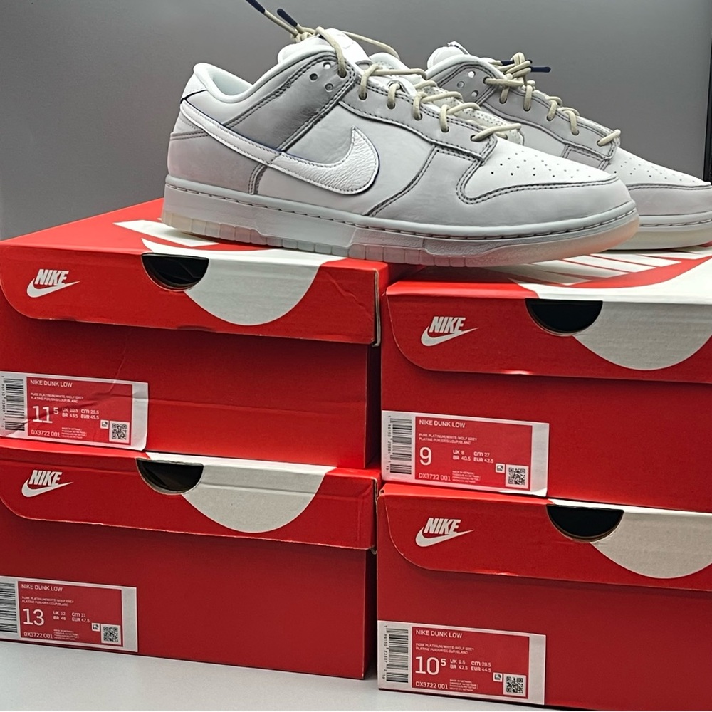 Nike Dunk Low Wolf Grey Pure Platinum Men's Sneaker DS 100% Authentic - Picture 8 of 16